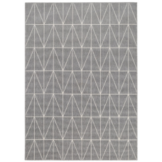 Carpete In & Out Broadway Cinza Desenho Geometrico Triângulos 1.40mx2.00m